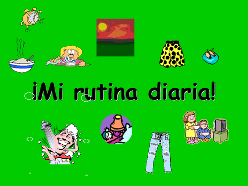 Spanish Teaching Resources. Daily Routine Reflexives PowerPoint Presentation & Battleships Game.
