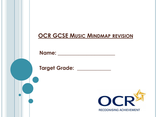 OCR GCSE Music Mindmap Listening paper Revision book