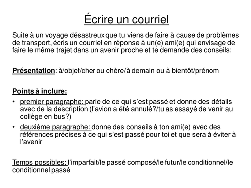 French B - core topic - communications et médias