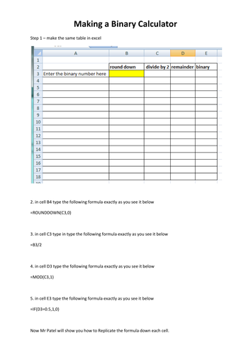 Making a Binary Calculator - Lesson