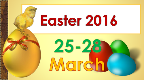Religious Education:   End of term: Easter 2016