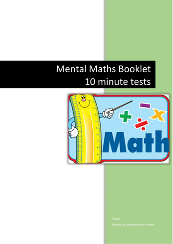 key stage 2, Mental Maths Booklet
