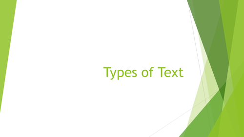 Different types of text