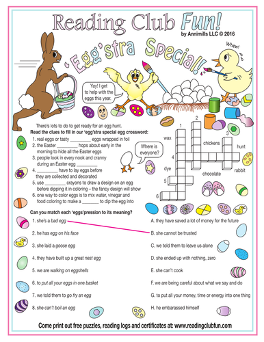 'Egg'stra Special (Easter Eggs) Crossword Puzzle