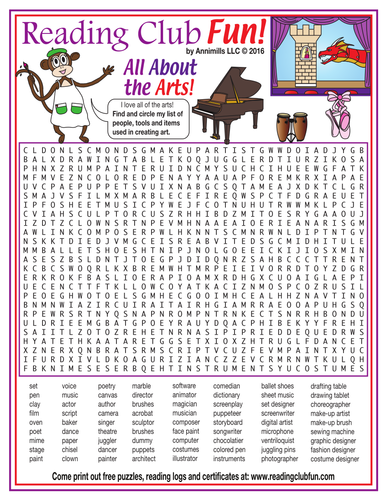 creating art art related vocabulary word search puzzle teaching