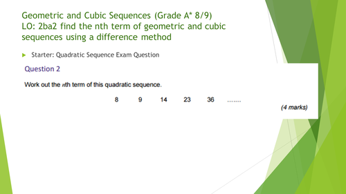 Cubic Sequences and Geometric Sequences
