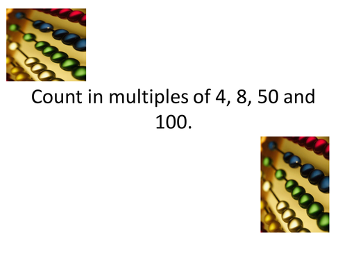 Multiples of 4, 8, 50 and 100