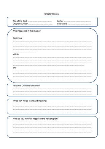 Chapter review template