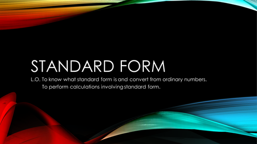 Guide to Standard Form