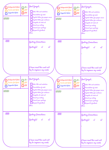 WWW/RRR Stickers for Marking/Feedback -Maths and English - KS2/KS3/GCSE