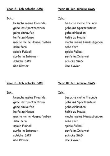 Regular and irregular verbs in the present tense practice and test