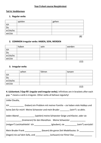 Assessment for accelerated German course