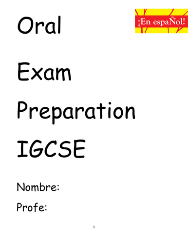 iGCSE Edexcel_Spanish_Guide for your oral