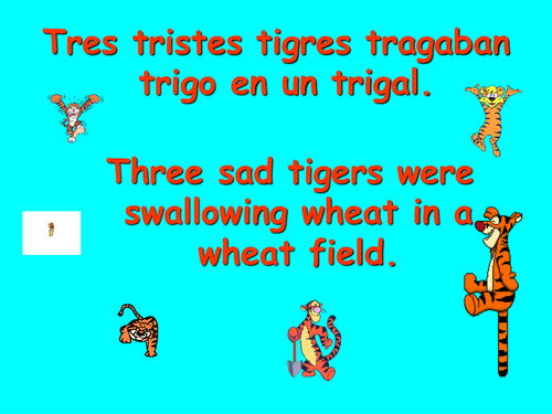 Spanish Teaching Resources. Tongue-twisters Warmer Activity
