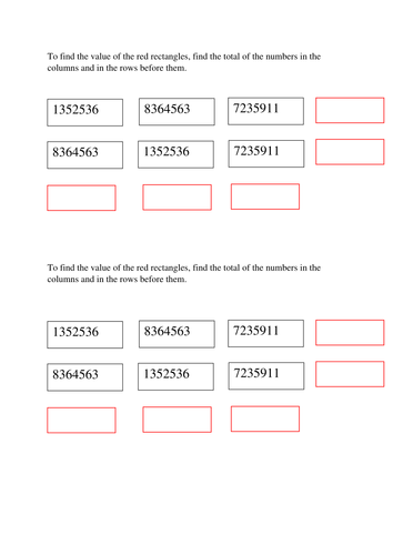 Various year 6 addition worksheets and puzzles- reasoning addition questions included