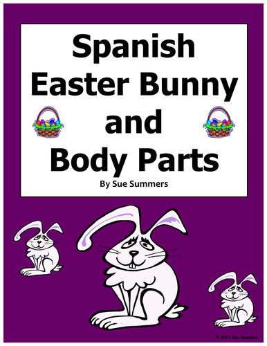 Spanish Easter Label the Easter Bunny Body Parts 