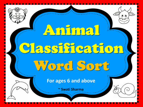 Animal Classification Word Sort