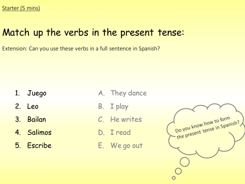 The present tense