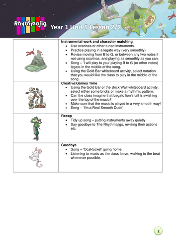 Summer 1 Year 1 music planning: The Rough with the smooth (Unit 5)