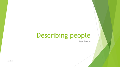 Describing people