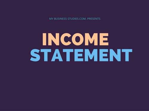 Income Statement Power Point Slide