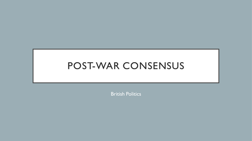 Post-War Consensus
