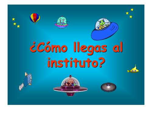 Spanish Teaching Resources. Describing Transport to School PowerPoint