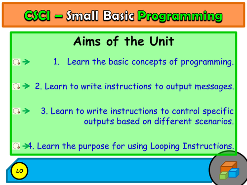 Small Basic - Programming Unit - 5 Lessons of programming