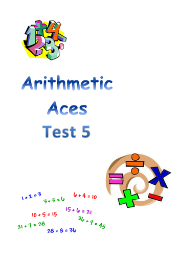 5x Year 6  SATS style Arithmetic booklets with 36 questions each - KS2 - arithmetic test practice!