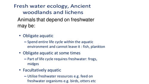Freshwater and Woodland Ecosystems