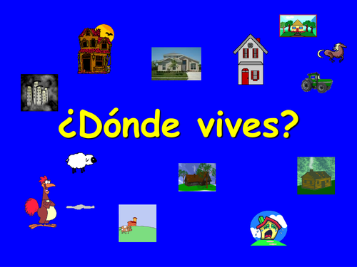 Spanish Teaching Resources. Where you live, kinds of home PowerPoint