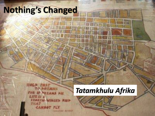 Edexcel Literature. Poetry (Time and Place) - 'Nothing's Changed', by Tatamkhulu Afrika.