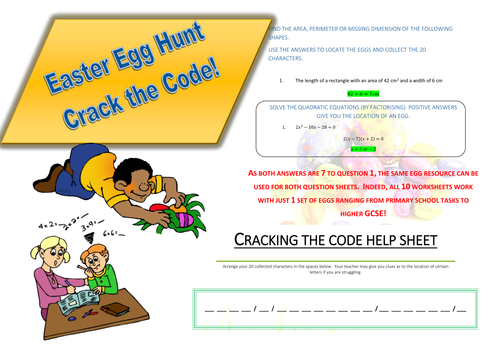 Easter Maths Activities For All ages (PLUS 2 Bundled resources - Willy Wonka and Pi investigations)
