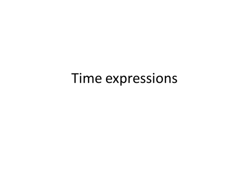 Time phrases in French