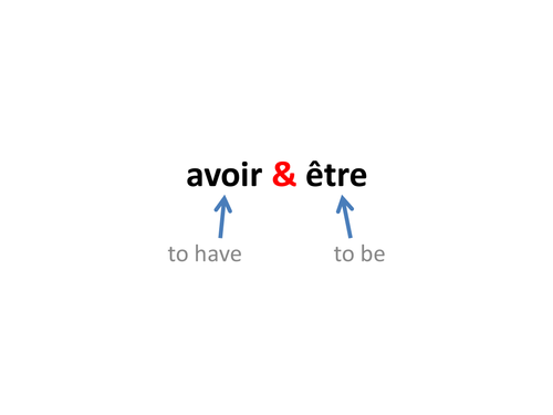 'avoir' & 'être', including 'avoir' phrases