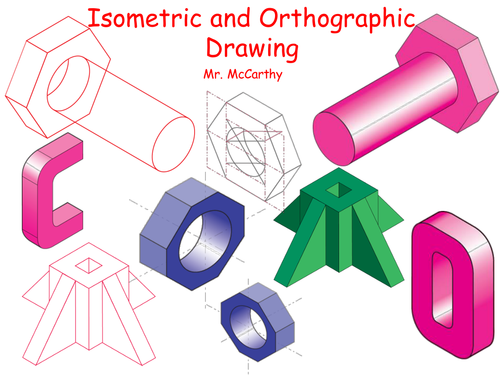 Isometric nut and bolt step by step tutorial.