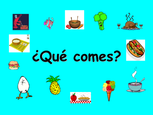Spanish Teaching Resources. Food Types Powerpoint Presentation