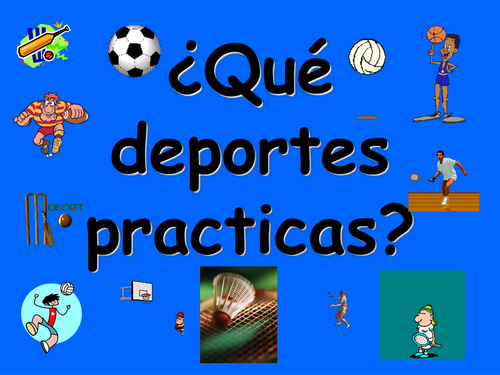 Spanish Teaching Resources. Sports with Jugar PowerPoint Presentation & Battleships Game.