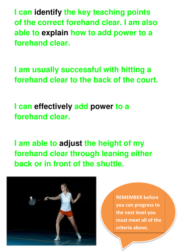 Badminton - Forehand Clear Lesson