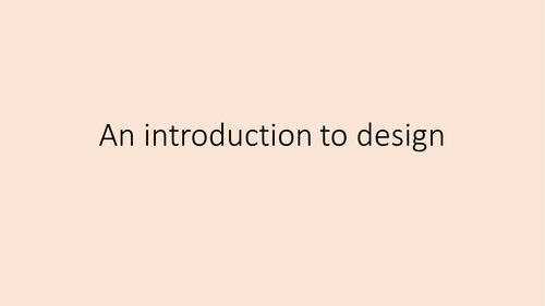 An introduction to design