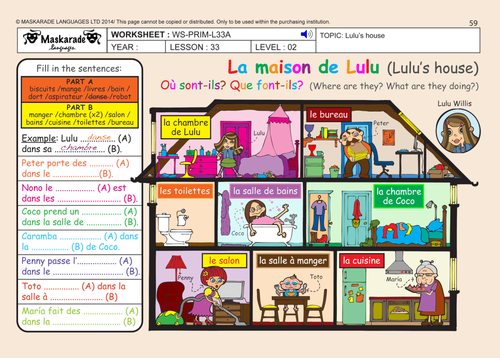 FRENCH (UNIT 7: MY HOME): Y4 - Y5: My home/ My bedroom/ Where is my stuff?