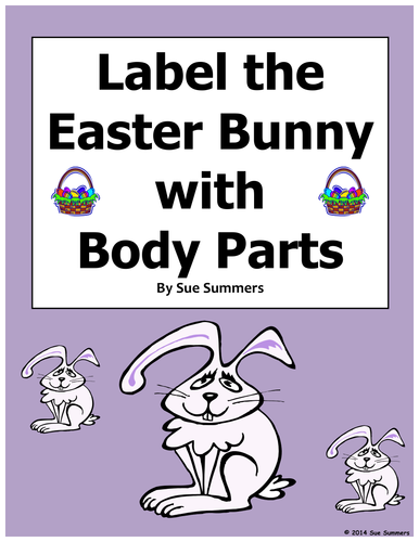 Easter Bunny Body Parts Worksheet