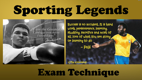 Sporting Legends - Exam Comprehension, 3 Full Lessons
