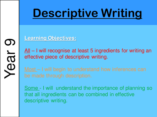 ks3-descriptive-writing-teaching-resources