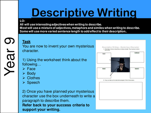 KS3 - Sensory Description 