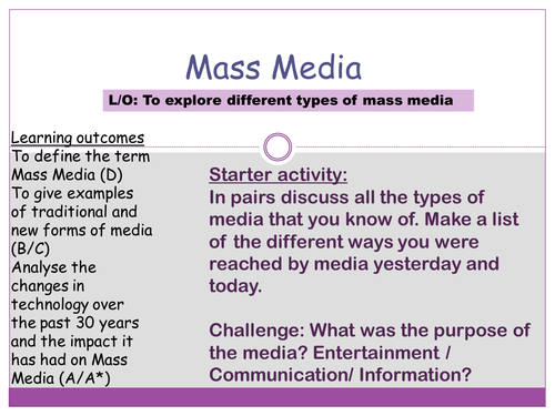 Mass media презентация