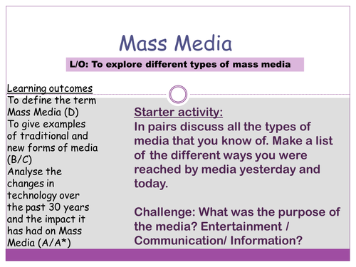 Mass Media- Introduction 