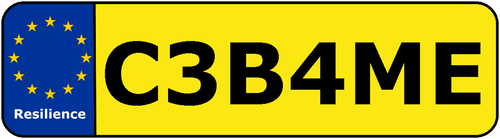 C3B4ME - independent learning number plate