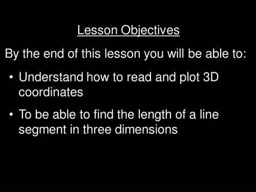 Pythagoras and trig in three dimensions