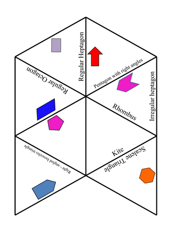 2D Shapes Naming Tarsia Puzzle